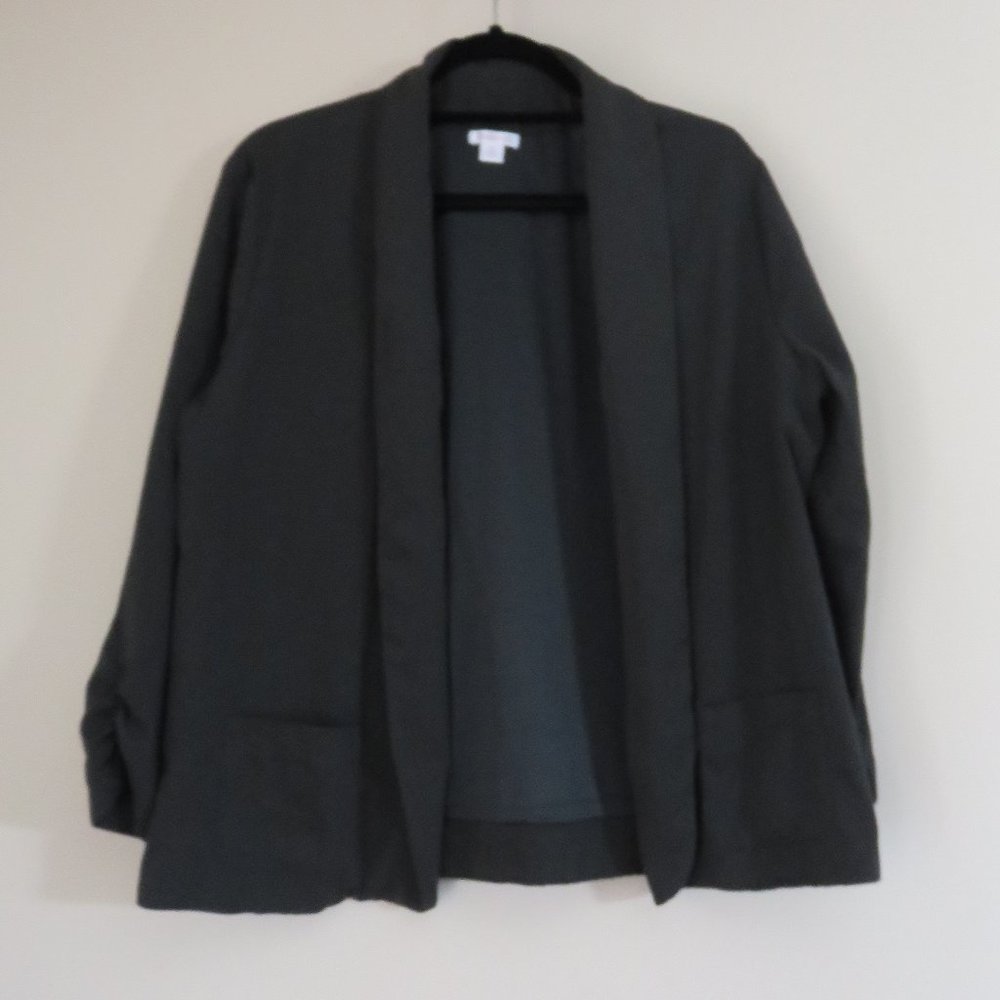 Xhilaration Lightweight Open Front Blazer | Black